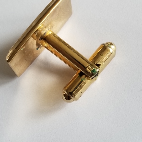 Vintage letter E cuff links gold tone cufflinks square classic alphabet monogram - Picture 8 of 10